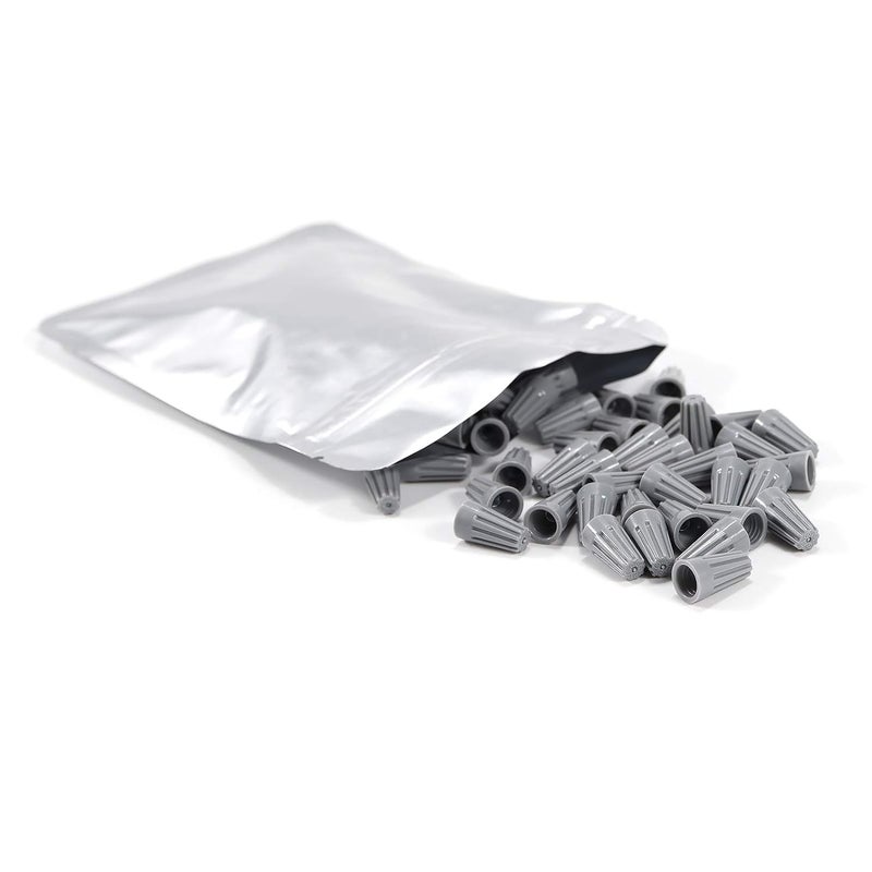 Mamfous 100 PCS P1 Grey Spring Insert Twist Caps Connection Electrical Wire Connectors Nuts Screw Terminals Assortment (Grey) - Image 4